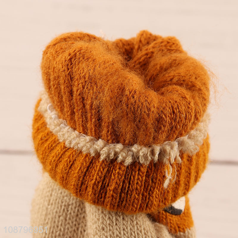 Hot selling cute winter gloves hanging neck gloves for kids