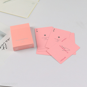 Yiwu market pink party supplies paper poker cards playing cards for adult
