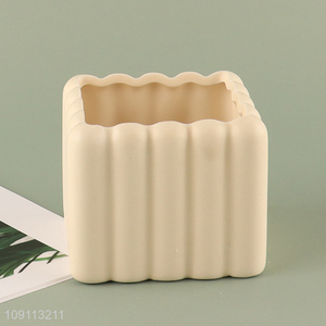 Top quality sqaure ceramic mini flower pot living room decoration for sale