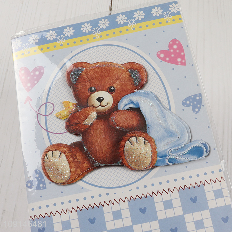 China supplier cartoon bear birthday gifts music greeting cards