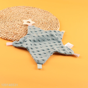 Yiwu market 2in1 baby soothing plush blanket baby teether toy for sale