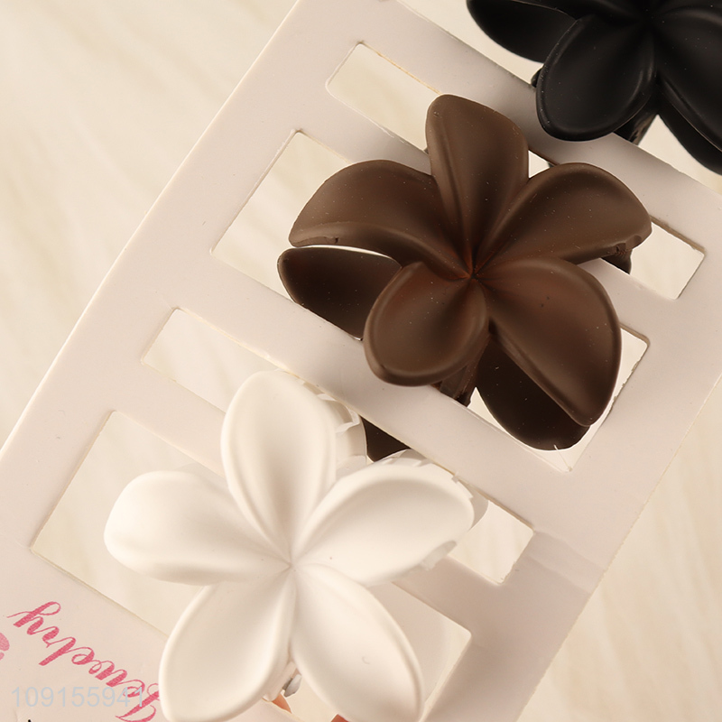 High Quality 3PCS Flower Hair Claw Clips Strong Hold Hair Jaw Clips