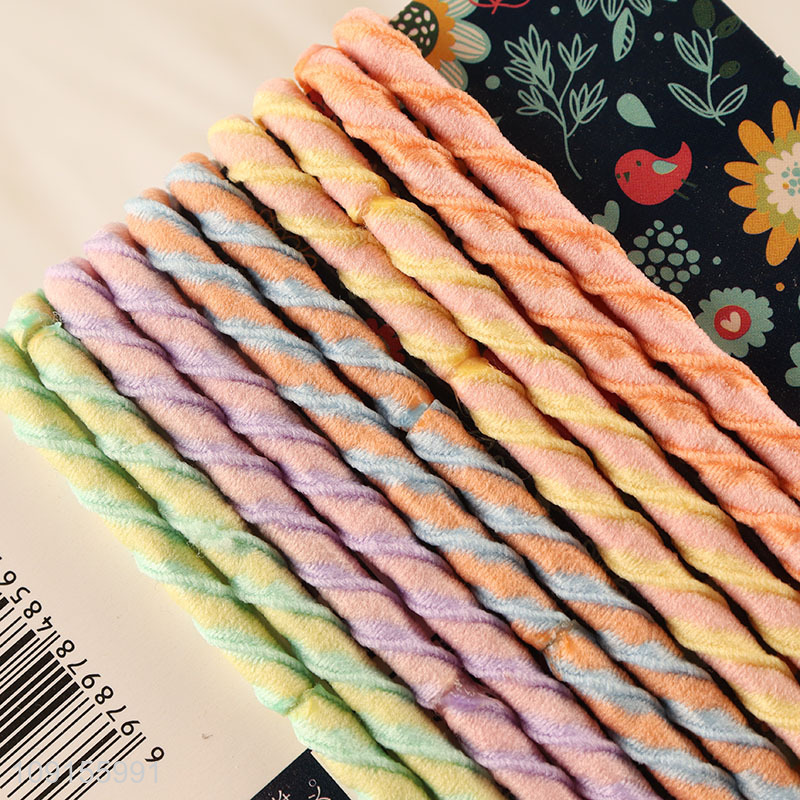 Good Quality 10PCS Candy Colored Hair Ties Elastic Ponytail Holders for Women