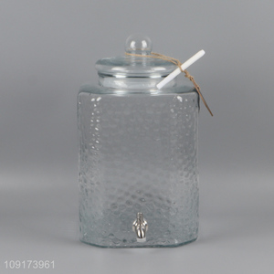 Wholesale Glass Drink Beverage Dispenser With Spigot, Marker & Hanging Blackboard