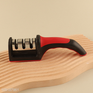 High Quality Knife Sharpener 3-Stage Manual Knife Sharpener for Steel Knives