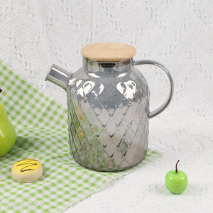 China products household glass tea kettle tea pot with handle