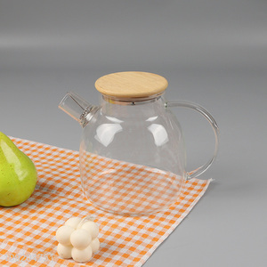 Hot products household kitchen glass tea pot tea kettle with handle