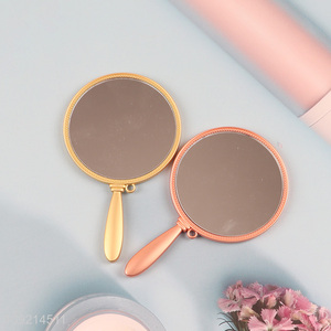 Low price round portable handheld makeup mirror cosmetic mirror