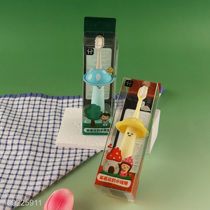 Best sale cartoon mushroom shape children tooth cleaning toothbrush