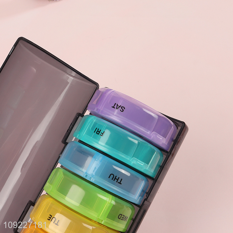 New Arrival 7-Day Pill Organizer 2 Times A Day Travel Medicine Box