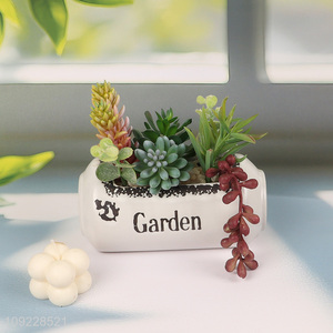 Wholesale Artificial Succulent Potted Plants for Indoor Outdoor Home Office Decor