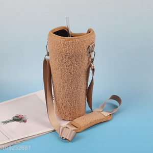 Good Quality Berber Fleece Water Bottle Carrier Bag Water Bottle Pouch