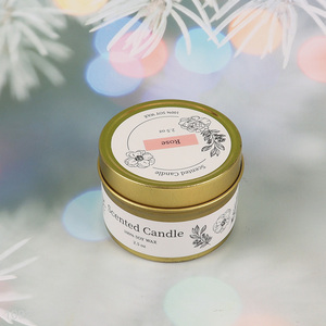 Wholesale Rose Scented Soy Wax Candle Long Lasting Scented Jar Candle