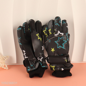 Factory direct sale outdoor thickened sports ski gloves polyester gloves wholesale