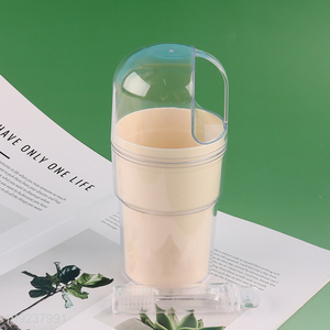 New arrival portable travel plastic mouthwash cup toothbrush cup for sale