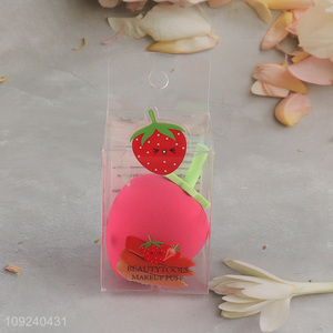 Popular products strawberry shape washable makeup sponge cosmetic puff