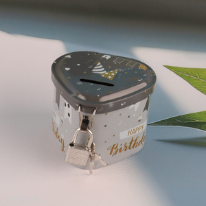 Online Wholesale Tin Piggy Bank Tin Money Box with Lock for Boys Girls