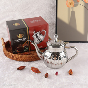 Good Quality 27oz Metal Teapot Coffee Pot Stainless Steel Teapot Coffee Pot