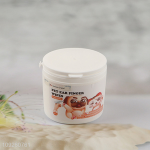 New arrival 50pcs pet supplies pet ear finger wipes for sale