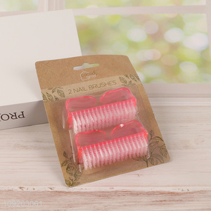 Top selling 2pcs nail supplies plastic nail brush cleaning brush
