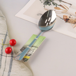 Good quality stainless steel kitchen utensil slotted spoon for sale