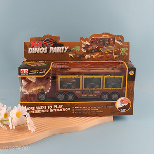Hot products dinosaur truck transport kit with lights&music