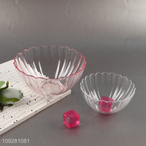 Good selling clear glass kitchen tableware salad bowl