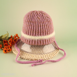 China wholesale girls winter warm knitted hat beanies hat