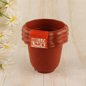 China factory 3pcs plastic flower pot vase pot set