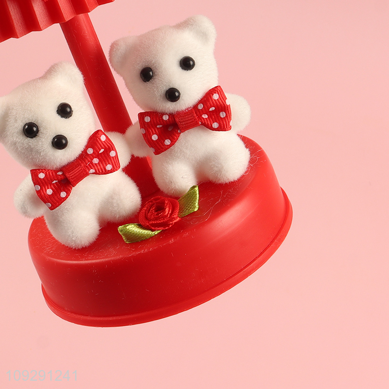 Low price bear ornament Valentine's Day gift with lights