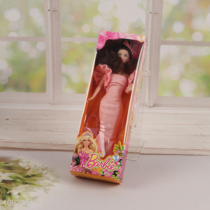 Factory price pink girls fashion doll dress doll