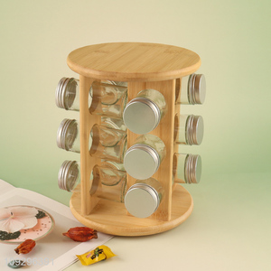 Good selling kitchen glass condiment bottle with rack