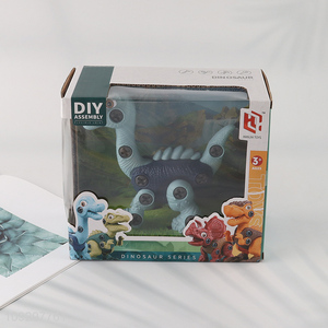 Low price dinosaur series kids diy assembly toys