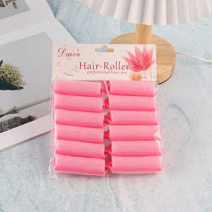 China products pink sponge hair roller set