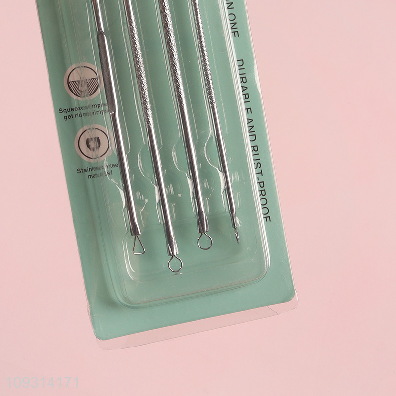 Top selling 4pcs blackhead extractor set for skin care