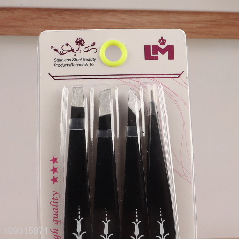 Hot items 4pcs eyebrow tweezers for makeup tool