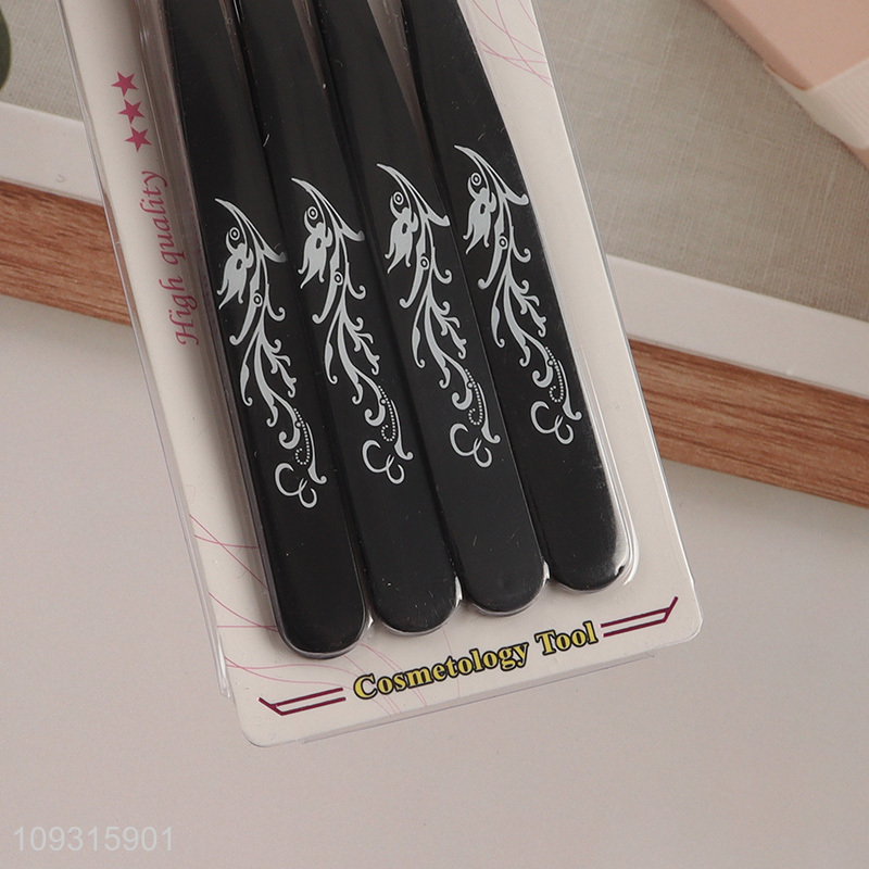 Popular products 4pcs eyebrow tweezers for makeup tool