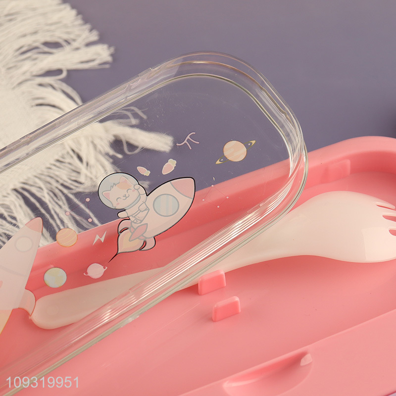 New arrival cartoon portable plastic lunch box