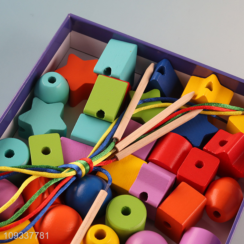 Most popular kids diy jewelry toy lacing beads toys