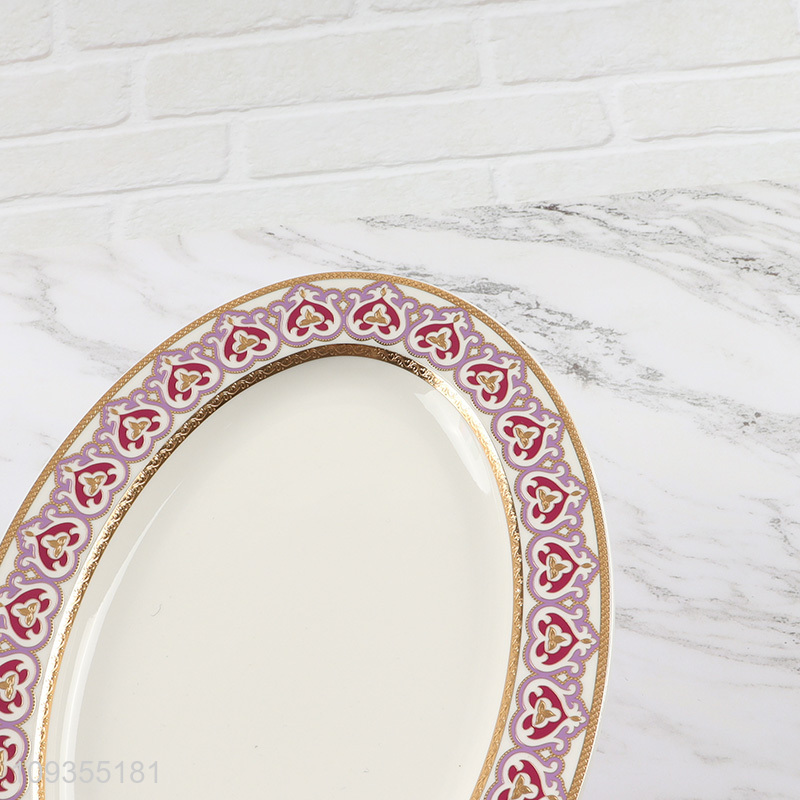 Hot products 10-inch oval fish plate for tableware