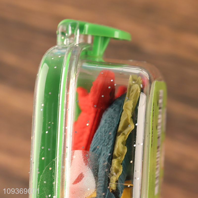 Hot sale dinosaur series tpr stationery eraser set