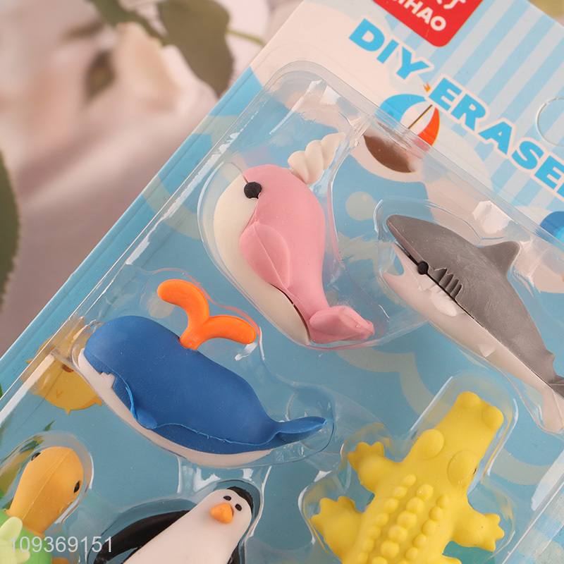 Wholesale creative children stationery eraser set