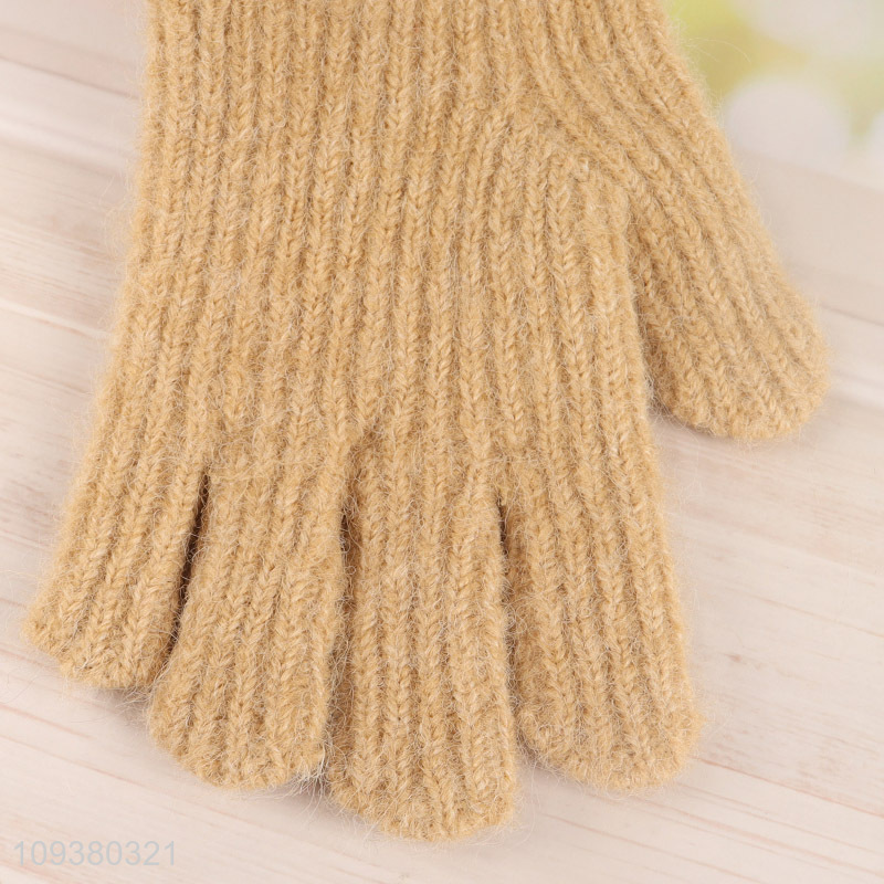 China factory winter thickened knitted gloves for outdoor