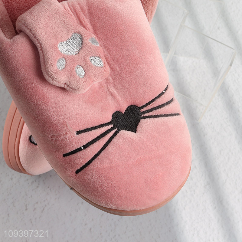 New arrival  cute cat paw fuzzy slippers for women