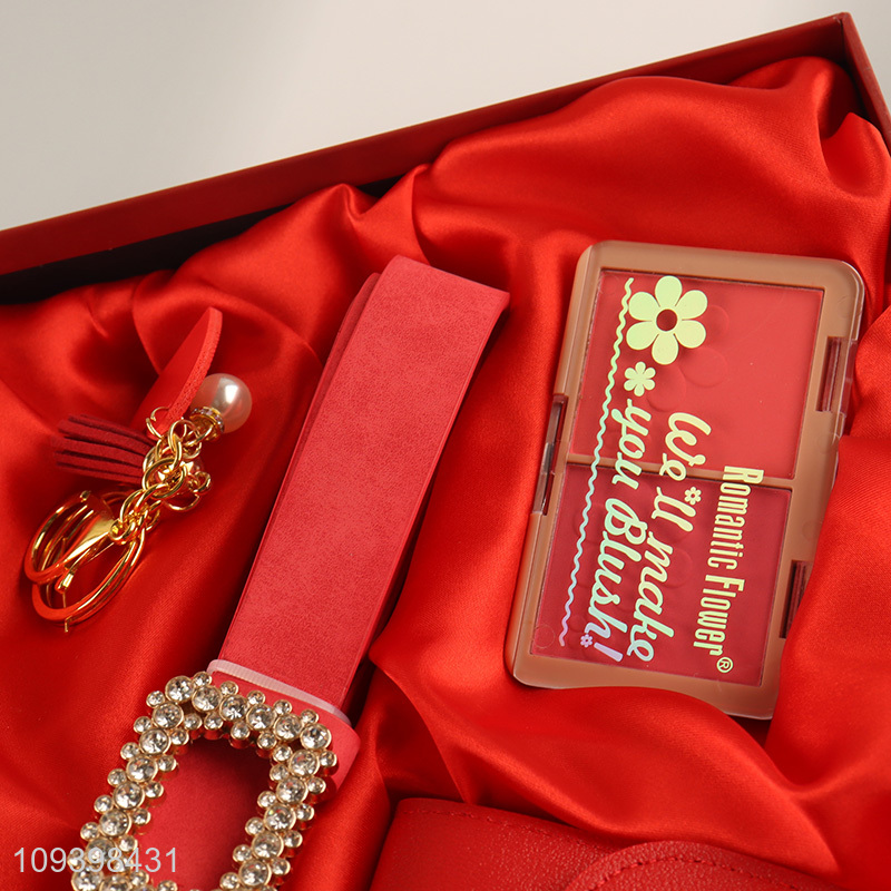 Top sale 5pcs women gifts set ballpoint wallet set