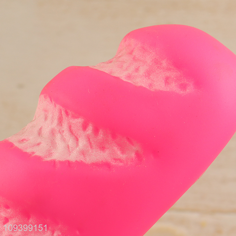 Factory price bread shape pet chew teething toys