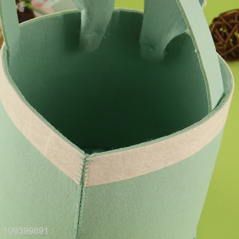 Top selling easter bunny felt basket with handle