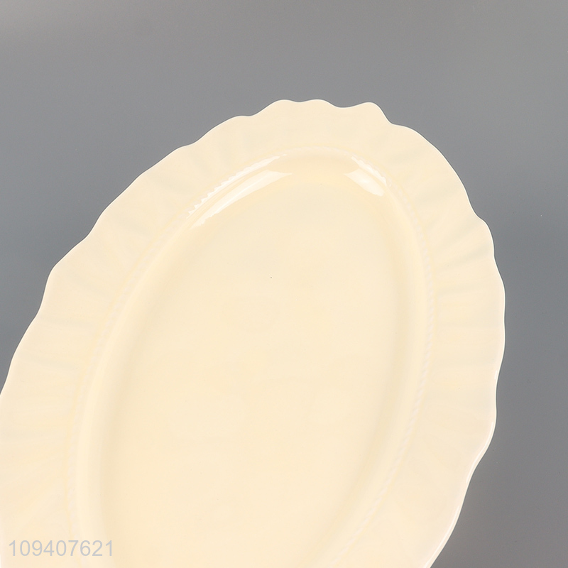 New arrival  ceramic oval tableware plate for sale