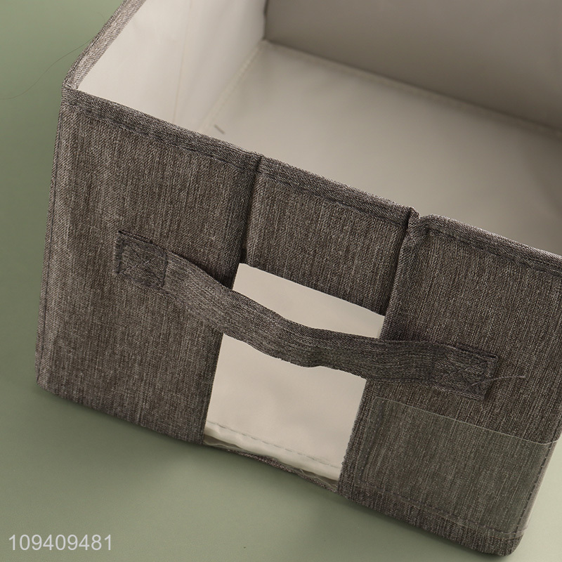 Factory direct sale cationic fabric storage box with lid