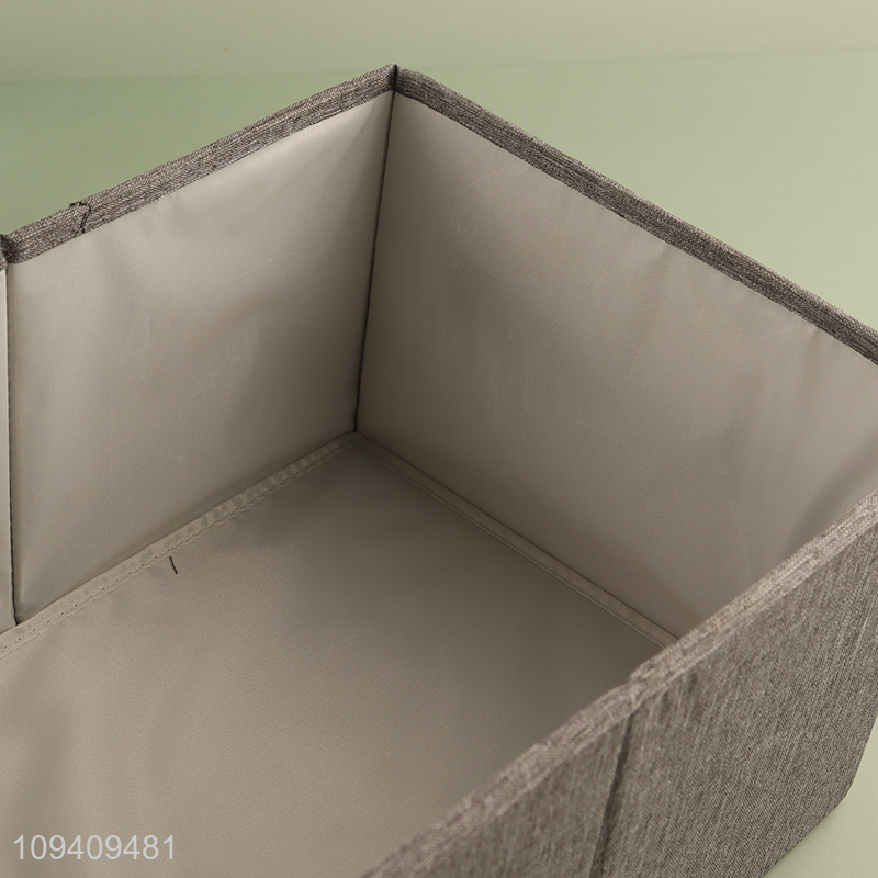 Factory direct sale cationic fabric storage box with lid